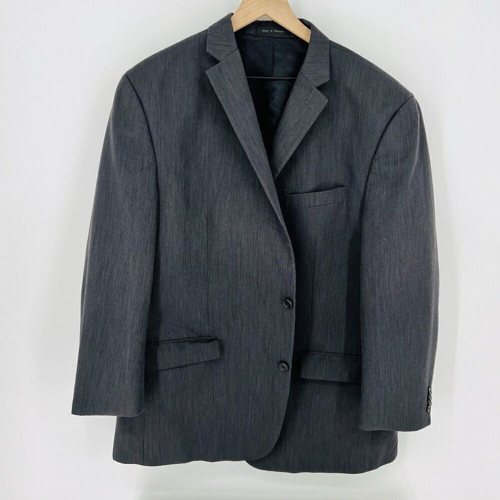 Mens Michael Kors Sport Coat Size 48L Blazer Suit Jacket 2 button Gray
